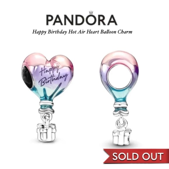 Pandora Jewelry - PANDORA Happy Birthday Hot Air Heart Balloon Spacer Charm w/box